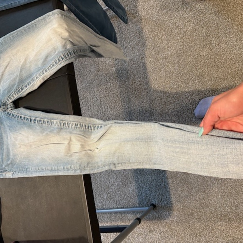 Miss Me Blue Skinny Jeans with Distressed Details
